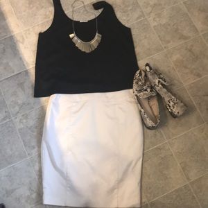 White pencil skirt